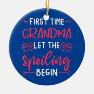 Första gången Grandma Julgransprydnad Keramik