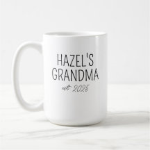 Första gången Grandma Mugg, New Grandma Gift, Firs