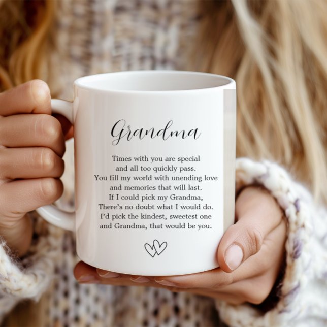 Första gången Grandma Photo Mugg, New Grandma Gift Kaffemugg (Skapare uppladdad)