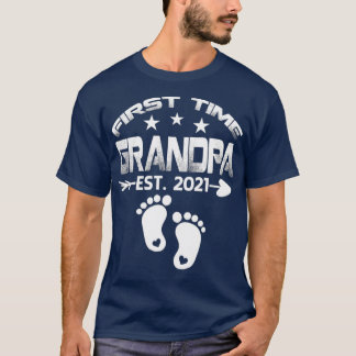Första gången Grandpa 2021 New Grandpa to be Gift T Shirt
