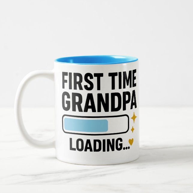 Första gången Grandpa-lastning Två-Tonad Mugg (Vänster)