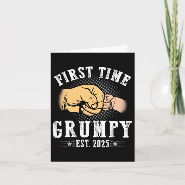 Första gången Grumpy Est 2025 Fars dag kommer snar Kort (Framsida)