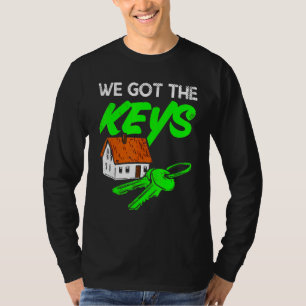 Första gången husägare par för flytt meddelande t shirt