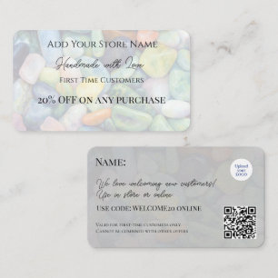 Första gången kunder belönar Crystal-Inspired Ston Rabattkort