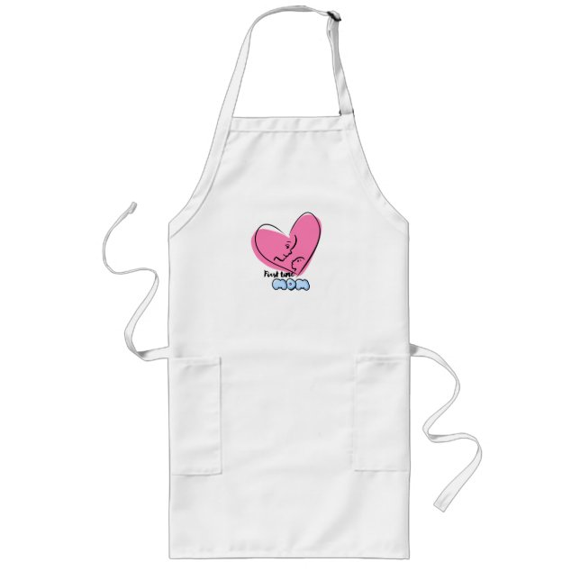 Första gången Mamma Apron Långt Förkläde (Framsidan)