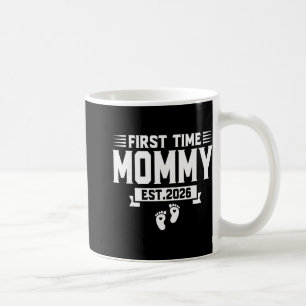 Första gången mamma Est 2026 Mamma Familj Snart ko Kaffemugg