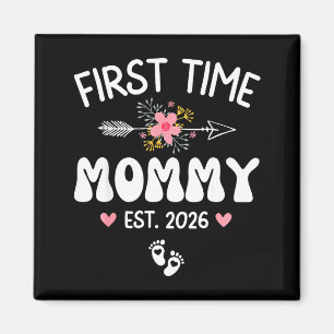 Första gången mamma est 2026 snart mamma 2026 magnet