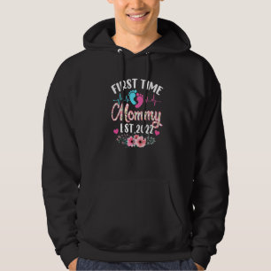 Första gången Mamma födelsedag Mors dag Cute Flowe Hoodie