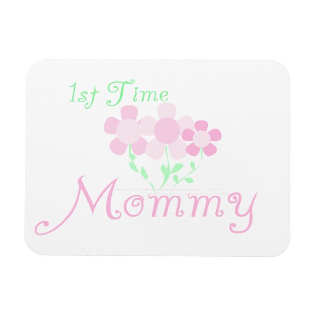 Första gången Mamma Rosa Flowers Gifts Magnet (Horisontell)