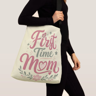 Första gången mamma Söt blommig moderskap design Axelväska