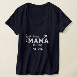 första gången mamma väntar på mamma mors dag-gåva t shirt