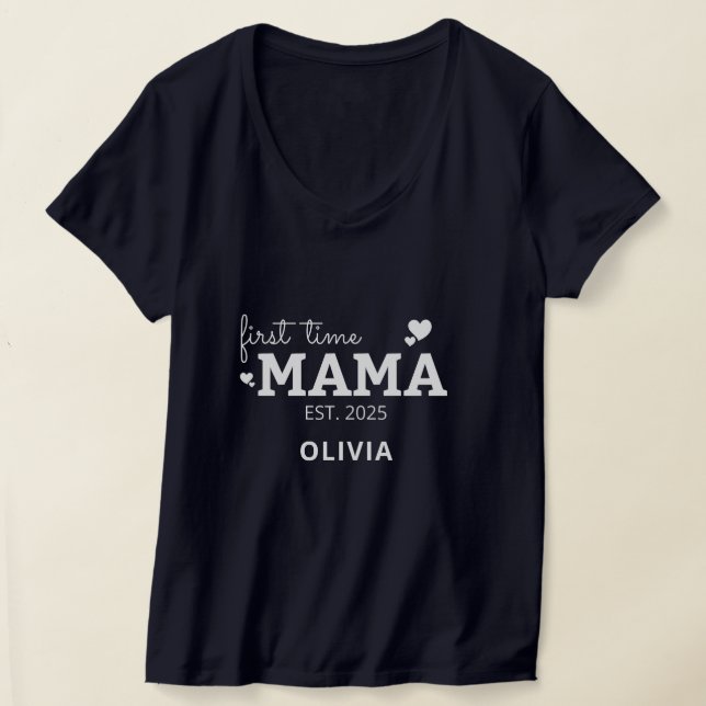första gången mamma väntar på mamma mors dag-gåva t shirt (Laydown)