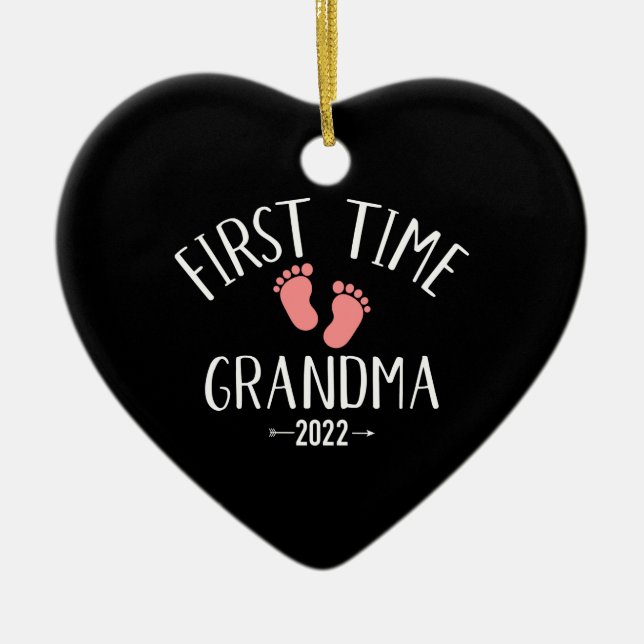 Första gången morma 2022 för mormor julgransprydnad keramik (Framsidan)