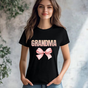 Första gången Mormor Rosa Band Rosett Nana T Shirt