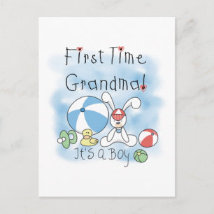 Första gången mormor till pojke T-shirts och prese Vykort