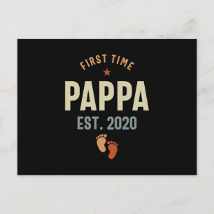 Första gången pappa Est 2020 pappa Gift Vykort