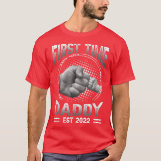 Första gången Pappa Est 2022 Gravid Meddelande F T Shirt
