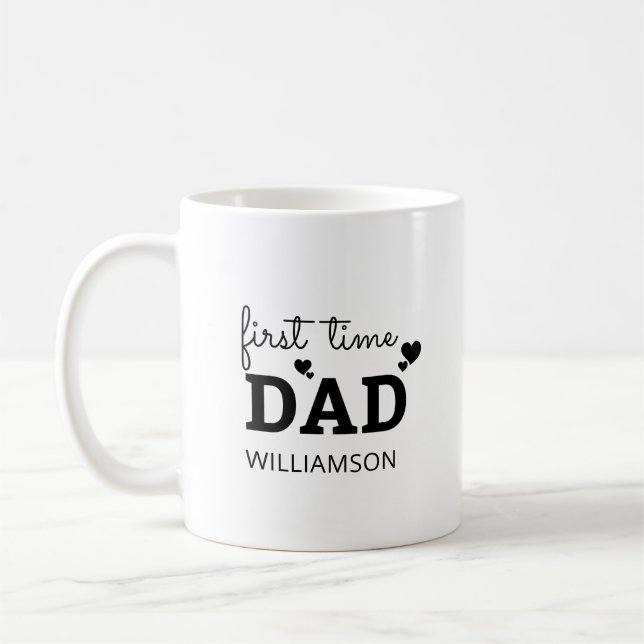 Första gången pappa Fars dag-gåva till ny pappa Kaffemugg (Vänster)