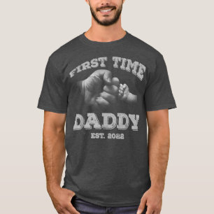 Första gången pappa New Pappa Est 2022 Fars dag T Shirt