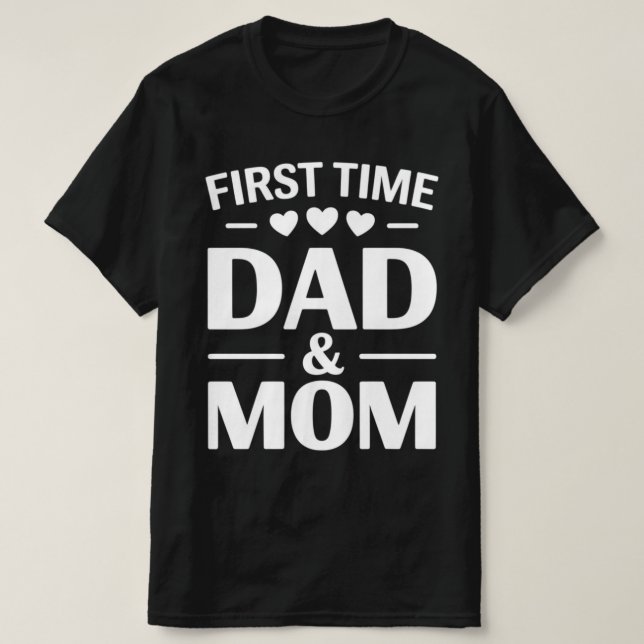 Första gången Pappa och Mamma T Shirt (Design framsida)