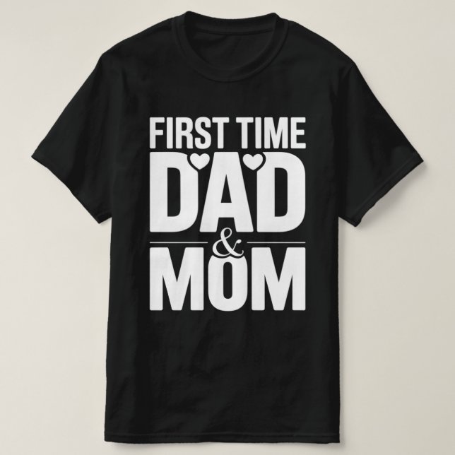 första gången pappa och mamma t shirt (Design framsida)