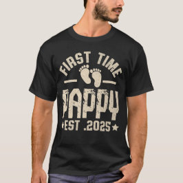 Första gången Pappy | New Pappa Fars dag Gift T Shirt