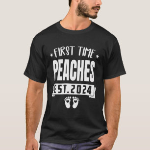 Första gången Peacher Est2024 Nyfödd bebis-familje T Shirt