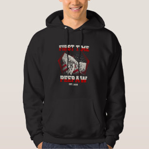 Första gången Peepaw Est. 2026: Lusare amerikanska Hoodie