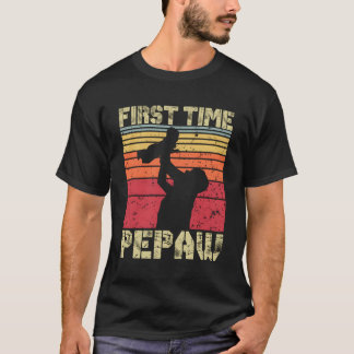 Första gången Pepaw Est2023 Fars dag snart ska var T Shirt