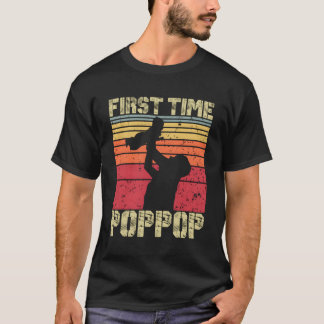 Första gången Poppop Est2023 Fars dag snart ska T Shirt