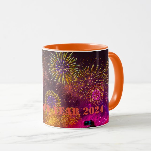 Första gången rosa färg kaffe Mugg 2024-gåva (Framsida höger)