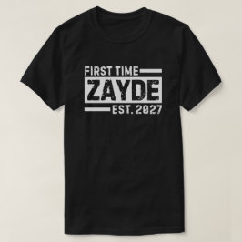 Första gången Zayde Est. 2027 Judisk farfarpresent T Shirt