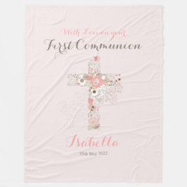 Första gemensamma rosan blommigt kor namn fleecefilt