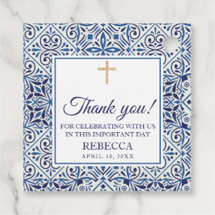 Första gemenskapen, Baptism Blue Tiles Gåvor Etiketter