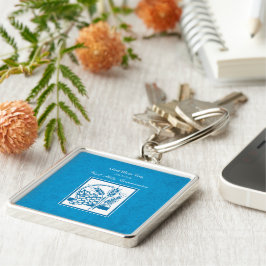 Första gemenskapen, vete, druvor, blå fyrkantig silverfärgad nyckelring