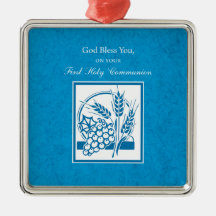 Första gemenskapen, vete, druvor, blå