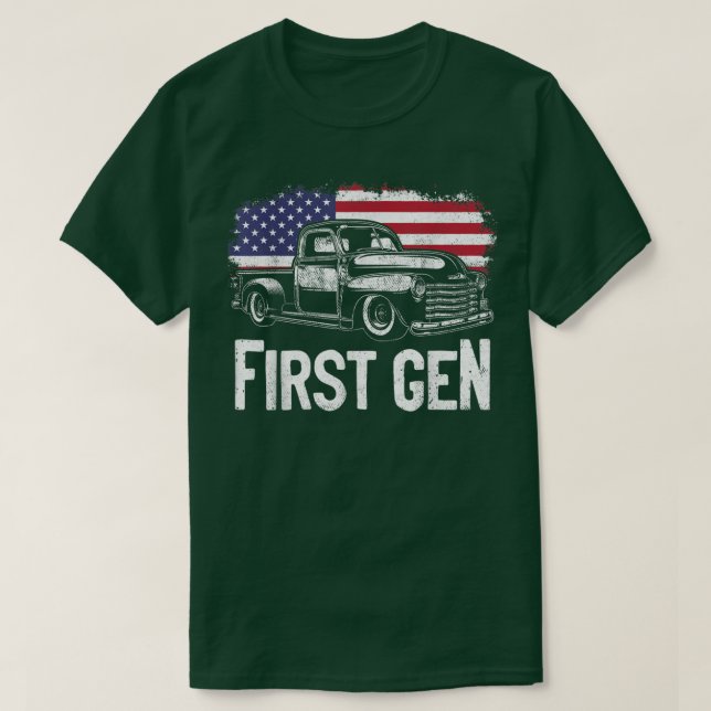 Första generalen Classic Lastbil 1:a Generation Vi T Shirt (Design framsida)