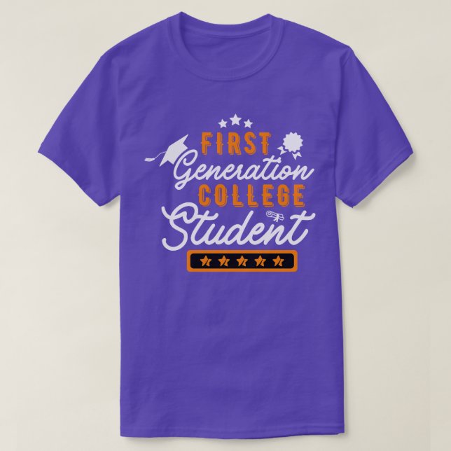 Första Generation-högskolan Student 3 T Shirt (Design framsida)