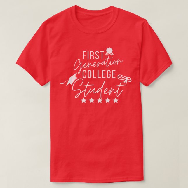 Första Generation-högskolan Student 6 T Shirt (Design framsida)