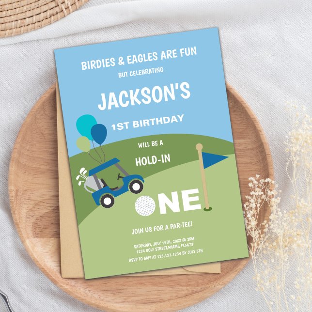 Första Golf Birthday-inbjudan Inbjudningar (First Golf Birthday Invitations)