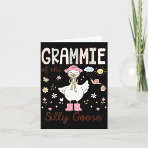 Första Grammie Dumma Gås Födelsedags Familj Kort