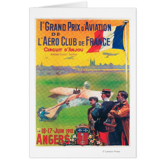 Första Grand Prix för luftfart Hälsningskort (Framsidan)