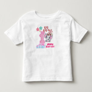 Första Grattis på födelsedagen T-sjön i Baby T Shirt