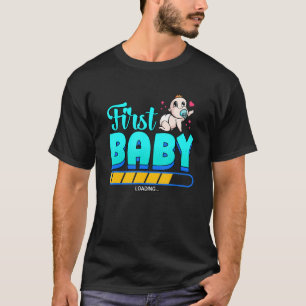 Första Gravid-meddelandefamiljen i Baby T Shirt