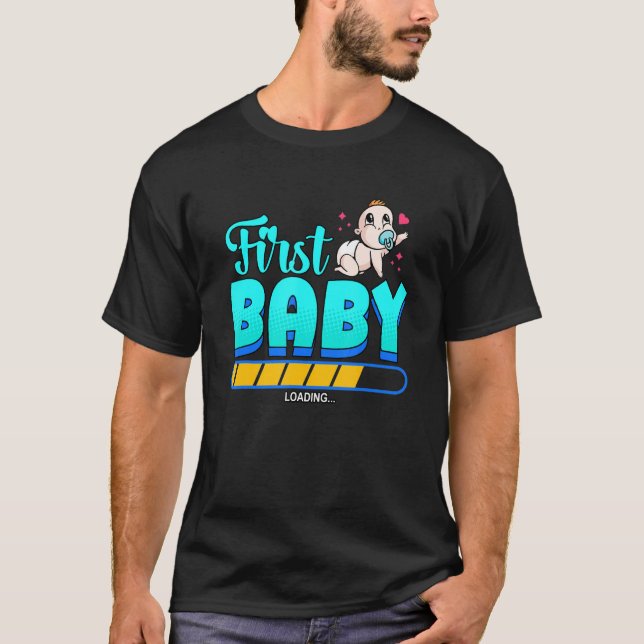Första Gravid-meddelandefamiljen i Baby T Shirt (Framsida)