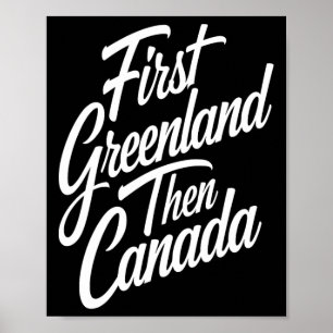 Första Grönland än Kanada, USA, Karta Trump Poster