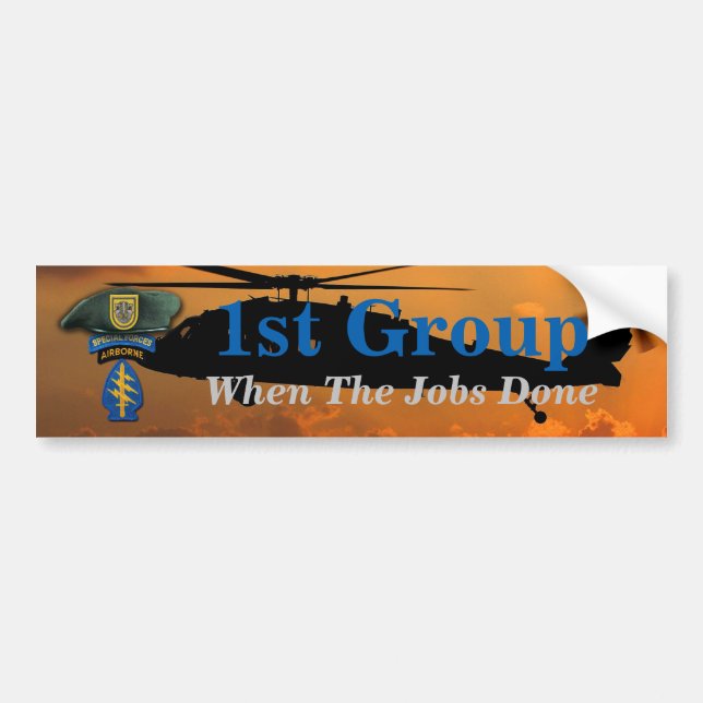 Första Grönten för Speciella styrkor Berets Group  Bildekal (Framsidan)