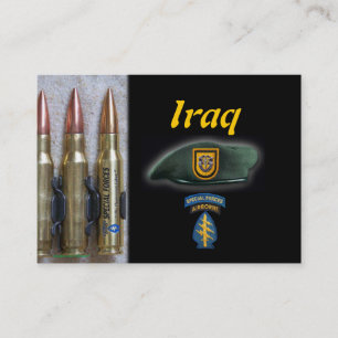 Första gröntens kajplats speciella styrkor iraq-ko visitkort