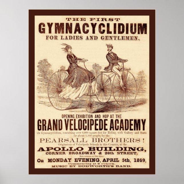 Första gymnacyklidiet (1869) poster (Framsidan)