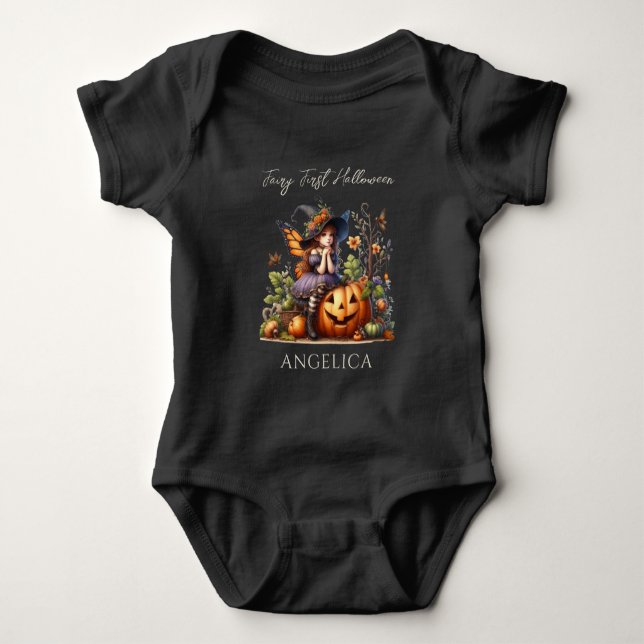 Första Halloween-barn spädbarn T Shirt (Framsida)
